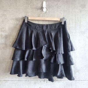 GUESS by Marciano / Ruffled black mini skirt / Size 0